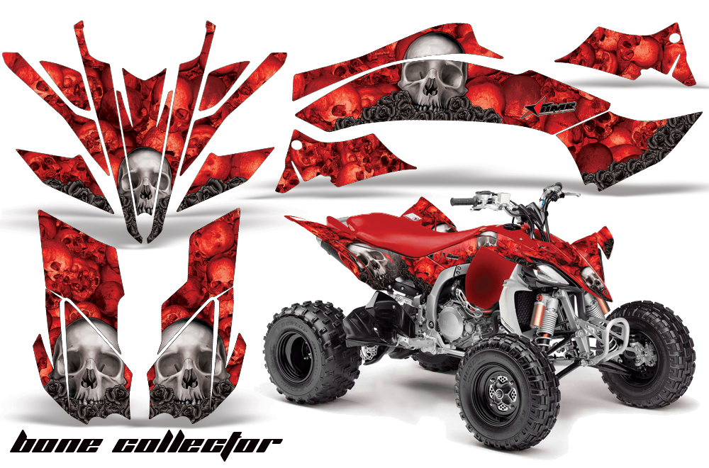 Yamaha YFZ450 2009 Graphics BoneCollector Red